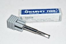 NEW Harvey Tool 16008 3/16'' Carbide Single End Corner Rounding End Mill