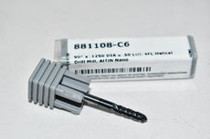 NEW Harvey Tool 881108-C6 1/8'' 90 Degree Point Angle 4FL AlTiN Nano Carbide Drill Mill