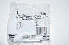 NEW Hubbell 4 '' square cover raised 1/2 one gfci device