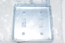 NEW Hubbell RACO 803C Metallic 4'' Square Exposed Work 2 Toggle Switch Cover
