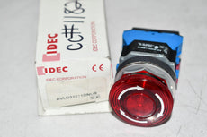 NEW IDEC AVLD32211DNUR Illuminated E-Stop Switch, 30mm Cut 40mm Head, Push-Pull, 24V, 1NC-1NO, TWND Series