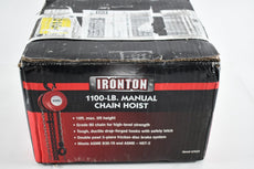 NEW Ironton 57034 Manual Chain Hoist ? 1100-Lb. Capacity, 10ft. Lift