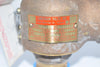 NEW J.E. Lonegran FBFF 1 x 1-1/4'' Pressure Relief Valve 80 PSI