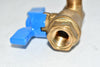 NEW Jomar Valve T-203 Series Flare Ends Ball Valve w/Side Tap 600 PSI 5J-BRS 1/2''