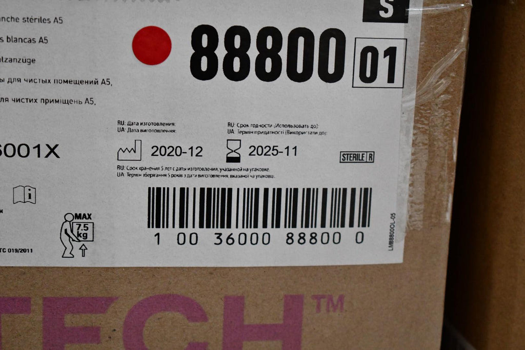 NEW Kimberly Clark Kimtech 88800 A5 Sterile Cleanroom Coveralls SMALL