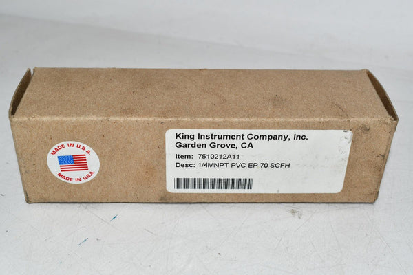 NEW King Instrument 7510212A-11 FLOW METER INLINE 1/4 INCH FNPT PORT B ...