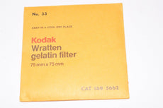 NEW Kodak, No. 33, CAT 149 5662, Wratten Gelatin Filter