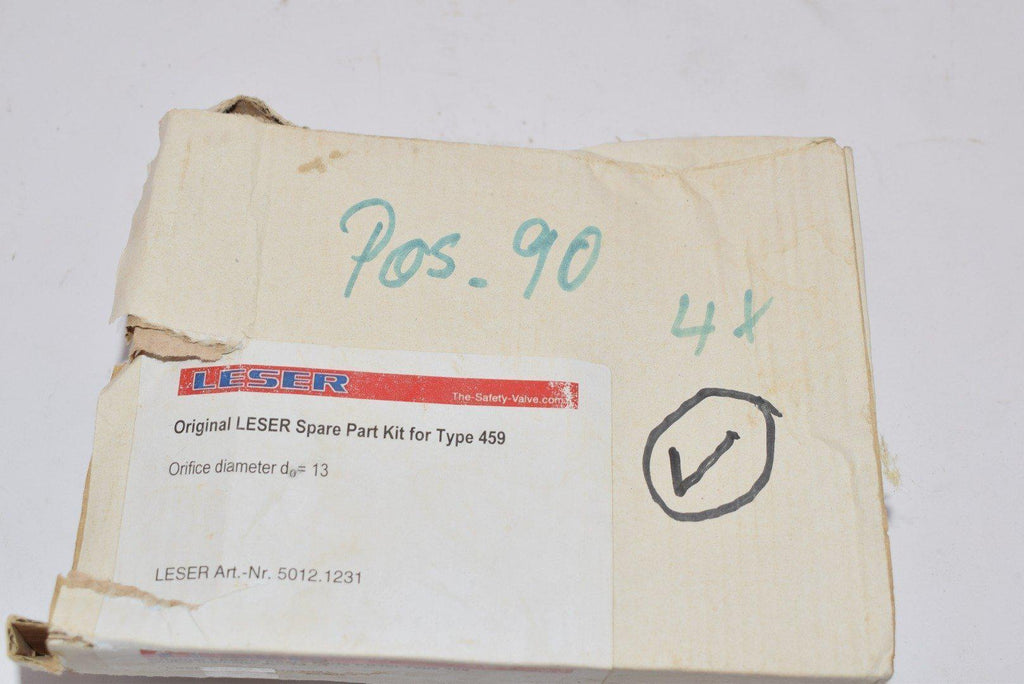NEW LESER Spare Parts Kit Type 459, 5012.1231 Orrifice diameter 13