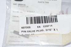 NEW Masoneilan Dresser 971342019163 93557 Pin Valve Plug 3/16'' x 1''