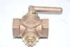 NEW MCD 25G 2-WAY BRONZE MANUAL PLUG VALVE 3/4''