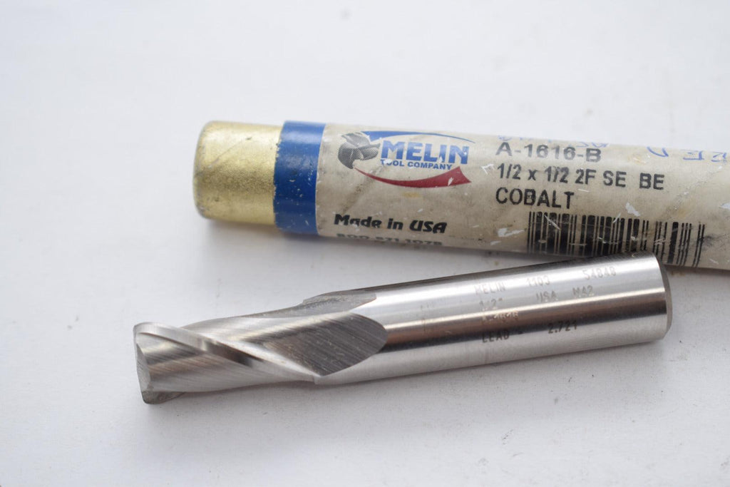NEW Melin Tool A1616B 1/2 x 1/2 2F SE Cobalt End Mill