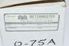 NEW METERMASTER WESTON MODEL 131 Panel Meter 0-75 Amps