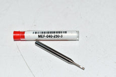 NEW Micro 100 MEF-040-250-3 0.0400'' Diameter Carbide Square End Mill For Steels & High Temperature Alloys