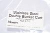 NEW, Micronova C-7 Stainless Steel Double Bucket Cart