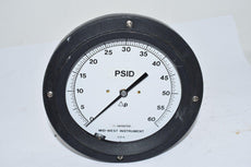 NEW Mid-West Instrument 109UE-10-(BY)O 60 PSI Brass Pressure Gauge 4-1/2''