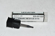 NEW Monster Tool 203-001023 Carbide End Mill, 1/16In, 4FL, Single