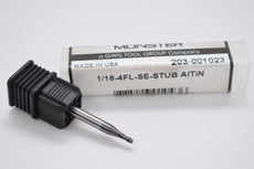 NEW MONSTER TOOL 203-001023 Carbide End Mill, 1/16In, 4FL