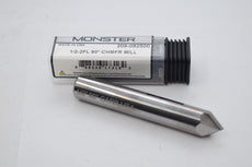 NEW Monster Tool 209-092500 Chamfer End Mill, 1/2 in. Dia, Carbide, 209