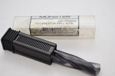 NEW MONSTER TOOL 460-105000B - 1/2'' SCREW MACHINE LENGTH DRILL BIT, 3-3/4'' OAL, TIALN COATED, SOLID CARBIDE