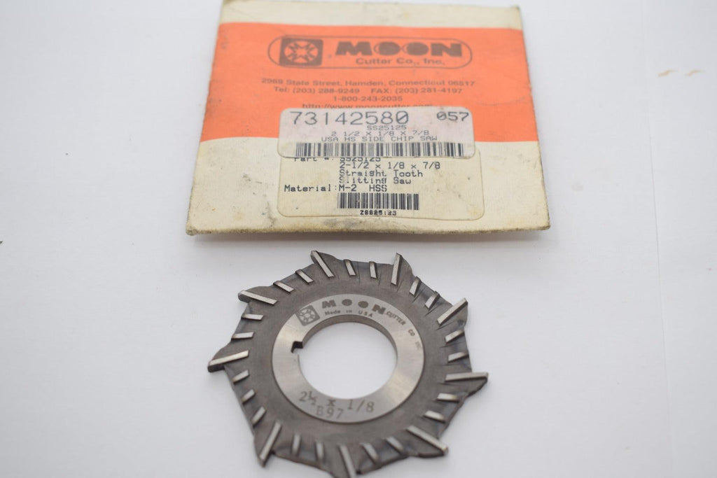 NEW Moon Cutter SS25125 21/2? Diam x 1/8? Thick Straight Tooth Side C