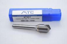 NEW MTC 67551 1/2in. Dia., 2-1/2in. Overall Length, 1-Flute, Carbide Countersinks- SE, 120 deg, Uncoated