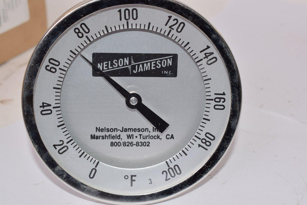 NEW Nelson-Jameson Inc GT-500R Temperature Gauge 1/2'' NPT, 0/200F – VB ...