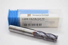 NEW Niagara Cutter N85602 C430 3/8'' End Mill 1 in Length of Cut, 4 Flutes, 3/8 in Dia Shank, 2-1/2 in OAL, TiAlN Coated