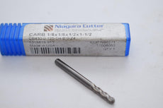 NEW Niagara Cutter N86271 1/8'' Diam, 1/2'' LOC, 4 Flute Solid Carbide Ball End Mill