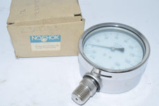 NEW Noshok 40.400-30'' HG 160 PSI 1/2'' Bottom Conn Pressure Gauge