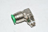 NEW NUMATICS INB109-308-020 NP BRASS PUSH-IN FITTING 3/8'' TUBE X 1/8'' NPT MALE SWIVEL ELBOW