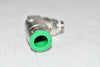 NEW NUMATICS INB109-308-020 NP BRASS PUSH-IN FITTING 3/8'' TUBE X 1/8'' NPT MALE SWIVEL ELBOW