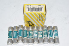NEW Pack of 10 Buss FNQ-6 Time Delay Fuses
