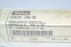 NEW Parker 12M8A-C8L-1-T-SS Check Valve Poppet Stainless Steel