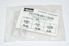 NEW Parker 4-4 V1TW-SSV 1.32-PE UHP Metal Gasket Face Seal Fitting Hi-Purity