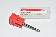 NEW PCT Precision Cutting Tools 001-02846 Carbide Drill Cutter .130'' x 1/8 x 1/2 x 1-1/2 2FL