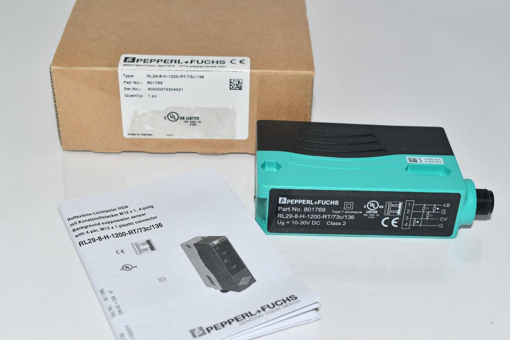 NEW PEPPERL FUCHS RL29-8-H-1200-TR/73C/136 801769 Background Suppressi ...