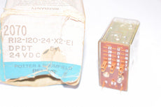 NEW Potter & Brumfield 2070 R12-120-24-X2-E1 DPDT 5A 24VDC Relay Switch