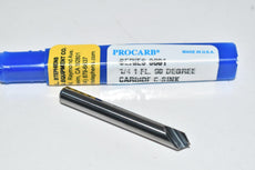 NEW Procarb 0001 1/4'' 1FL 90 deg. Carbide Countersink