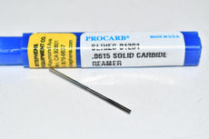 NEW Procarb Series 01201 .0615'' Solid Carbide Reamer
