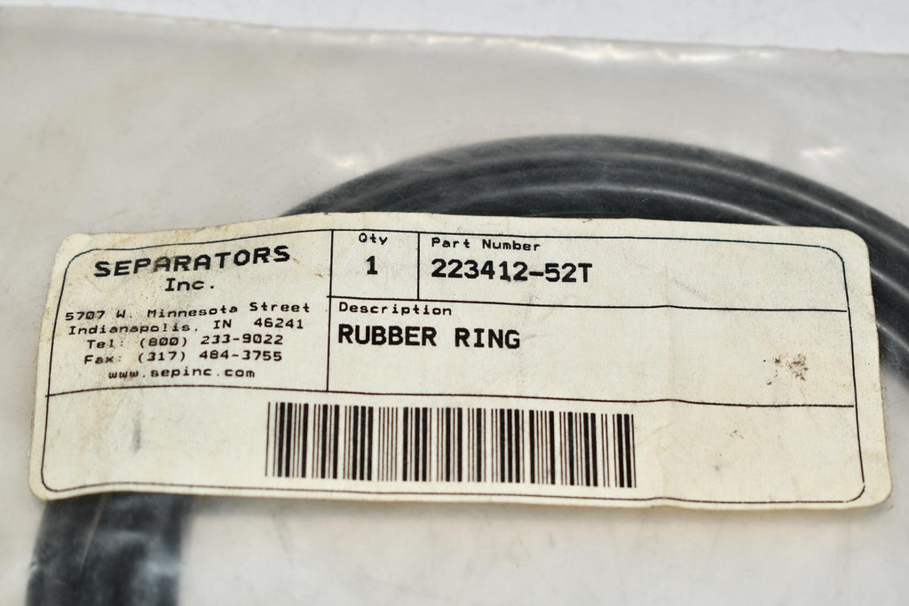 NEW Separators Inc 223412-52T Rubber Ring Seal – VB Industrial Supply
