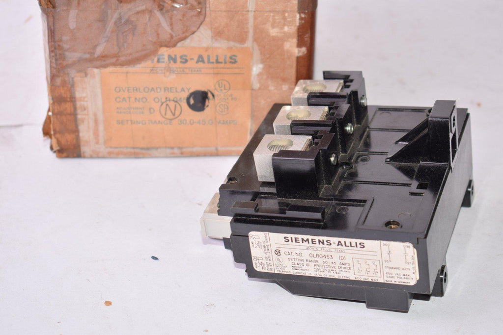NEW SiemensAllis 0LR0453 (D) Overload Relay 3045 Amps 600VAC MAX