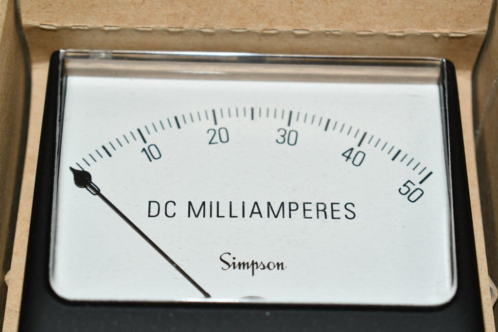 NEW Simpson 06380 Analog Panel Meter, Black Spade Type Pointer, DC Cur ...
