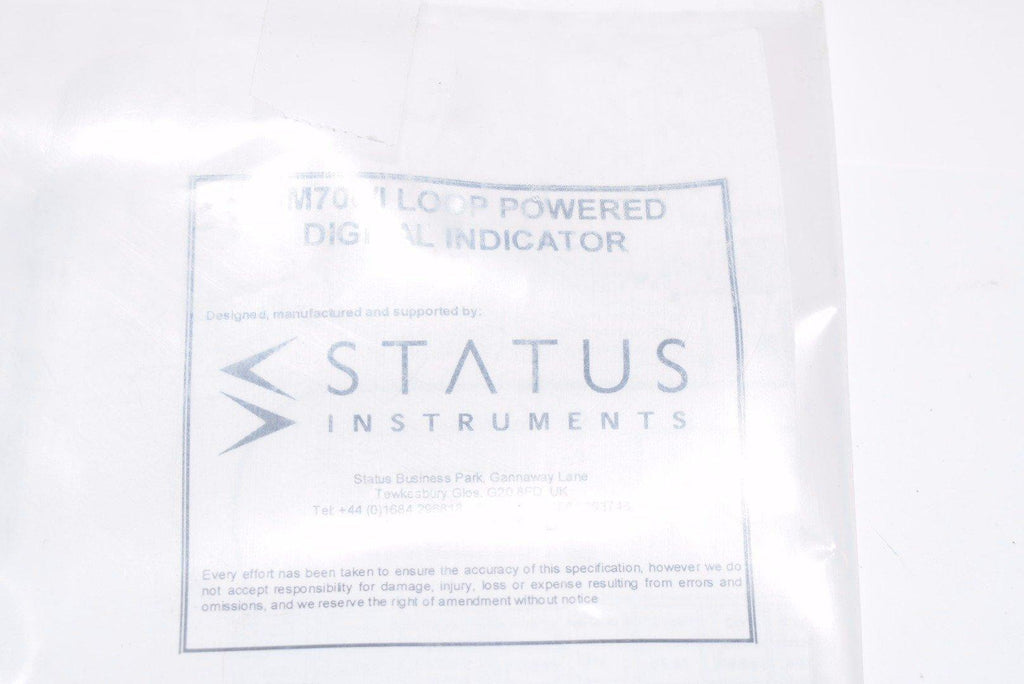 NEW STATUS INSTRUMENTS DM700/I INDICATOR, Temperature Sensor – VB ...