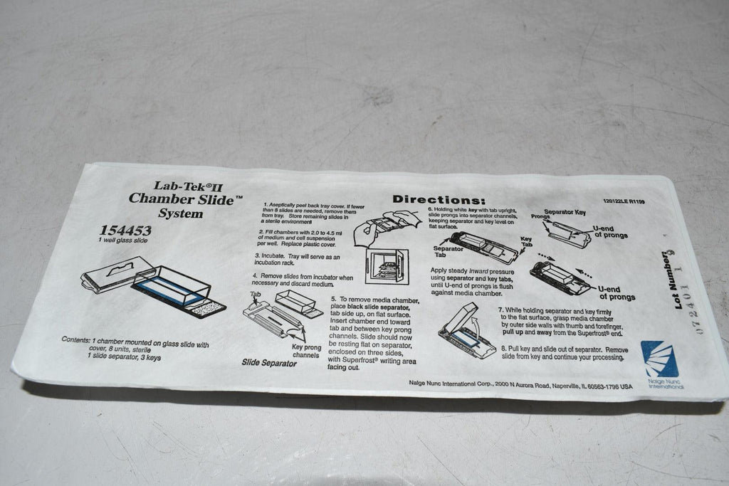Nonc Lab NEW Thermo Scientific 154453 Nunc Lab-Tek II Chamber Slide System – VB ...