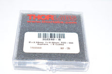 NEW THORLABS 352240-B - f = 8.0 mm, NA = 0.5, Unmounted Geltech Aspheric Lens, AR: 600 - 1050 nm