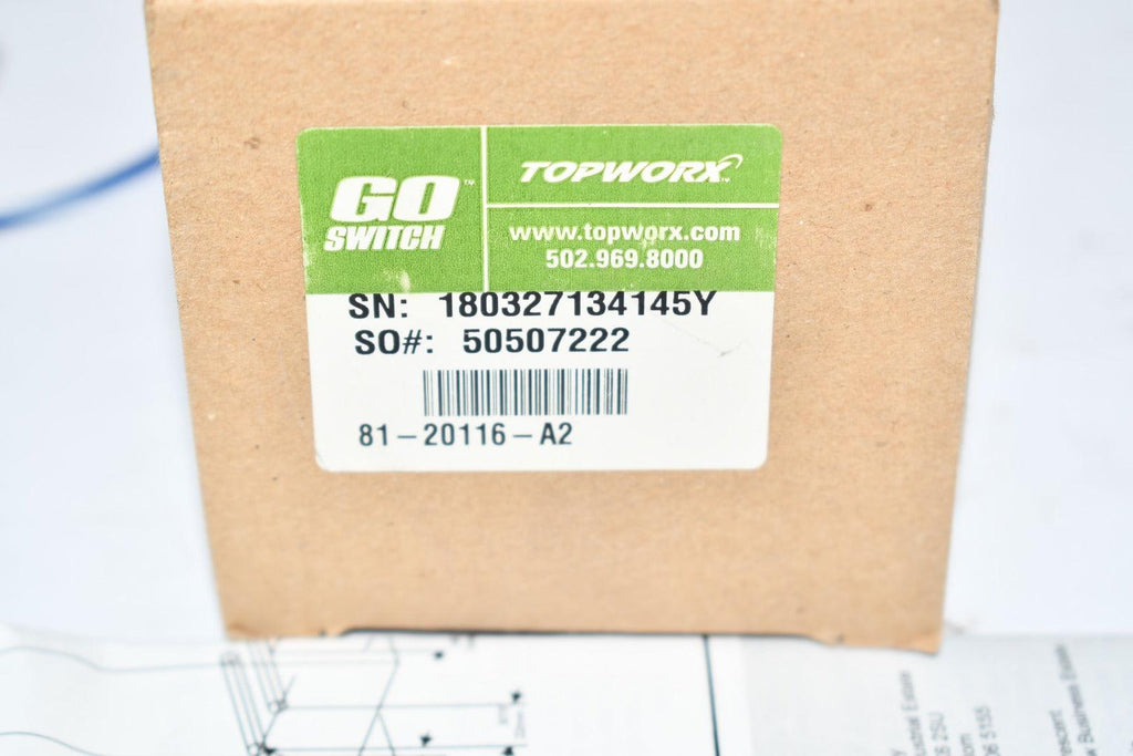 NEW TOPWORX GO SWITCH 8120116A2 PROXIMITY SENSOR LIMIT SWITCH MODEL
