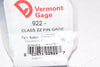 NEW VERMONT GAGE 111292200 .922 Class ZZ Pin Gage