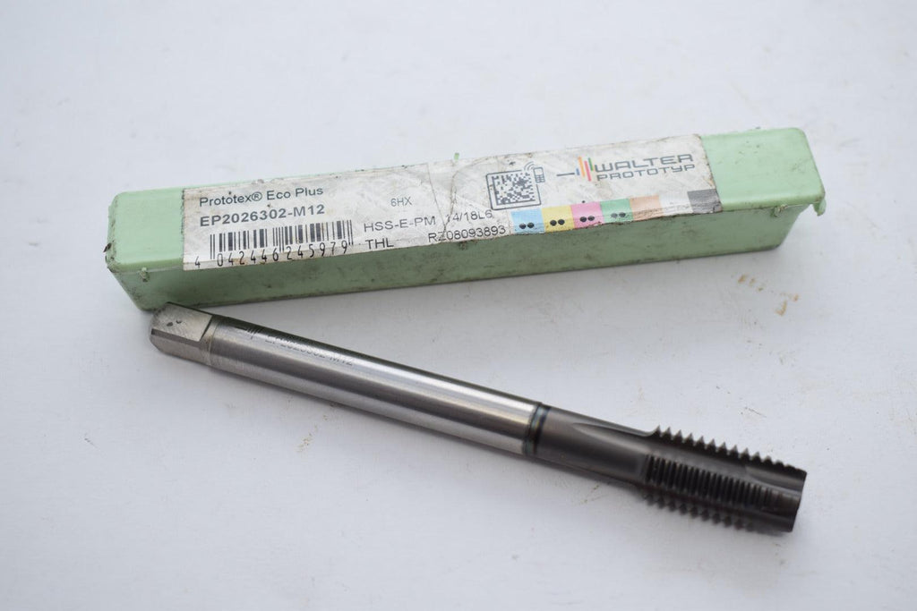 NEW WALTER PROTOTYP EP2026302-M12 Spiral Point Tap: M12x1.75 Thread Size, 23.00 mm Thread Lg, 110.00 mm Overall Lg