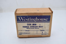 NEW Westinghouse MW-11 OVERLOAD RELAY TYPE MW PANEL MOUNT W/O Heater 48A3454G07