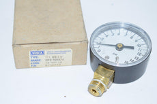 NEW Wika 8736219 Hydraulic Gauge - 15 psi, 2-1/2 in Face Diameter, Lower Mount (LM), None - Dry Case Filled
